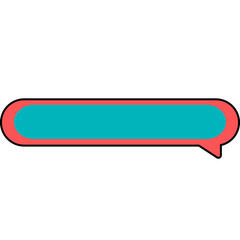 Cute Horizontal Text Box Illustration