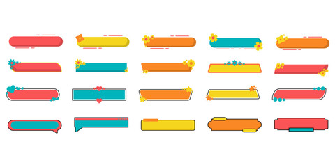 Cute Horizontal Text Box Illustration