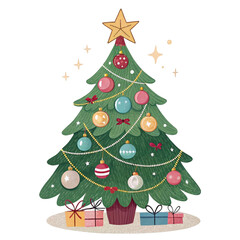 Christmas tree with gifts