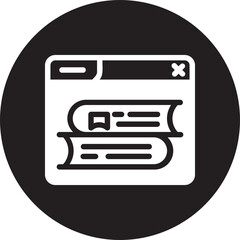 online learning glyph icon