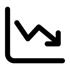 chart line down line icon	