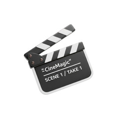 Fototapeta premium Classic and White Film Clapperboard with 