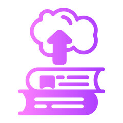 cloud library gradient icon