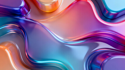 Vibrant Liquid Gradient Abstract Background Set