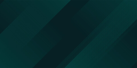Dark green abstract stripes background vector with gradient shades, modern geometric design. Suit for business banners, templates, flyers, brochures, wallpaper, and presentation