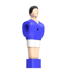3D rendering illustration of a foosball figurine