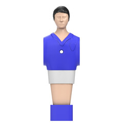 3D rendering illustration of a foosball figurine
