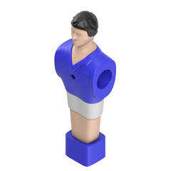 3D rendering illustration of a foosball figurine