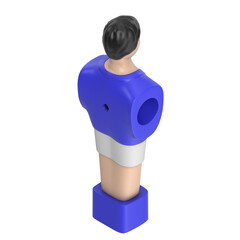 3D rendering illustration of a foosball figurine