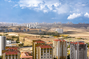 aerial view of the city