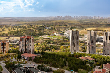 aerial view of the city