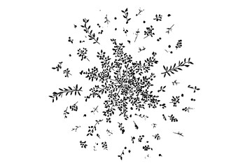 Fototapeta premium Elegant Nature's Artistry: Scene Simplicity Balance | Clean, isolated vector art for creative projects.