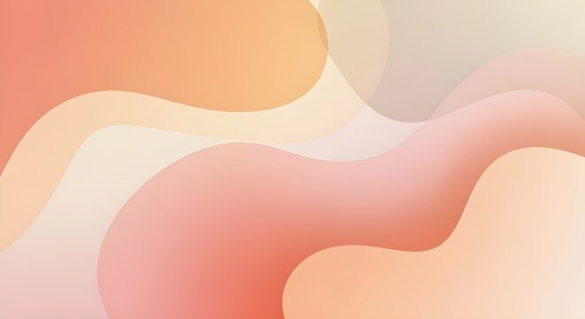Abstract flowing shapes in warm colors background illustration design