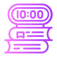 Fototapeta premium time to study gradient icon