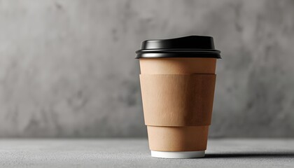 A minimalist takeaway coffee cup mockup