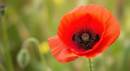 Fototapeta premium Describe the main subject (flower), including petals, center, and background,