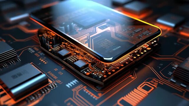 Part microchip for design natural abstract color background