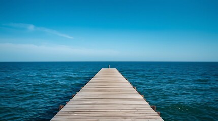 Fototapeta premium wooden pier in the sea