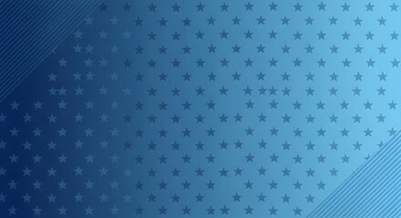 veterans day, A captivating digital design showcasing a gradient blue backdrop adorned with a symmetrical star pattern and elegant diagonal lines.