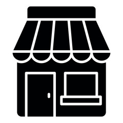 Flat Minimal Store Icon — Simple Modern Shop Design