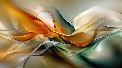 A Multicolored Flowing Ribbon Landscape of Silk Like Abstract Light