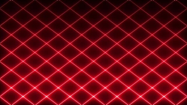 glowing neon Diamond Pattern icon animation on black background. geometric design with red diamond shape icon. down Diamond pattern icon. 4k motion video.
