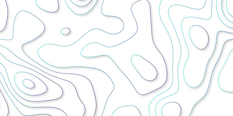 Abstract topographic contours map background, wave paper curved reliefs abstract background. geographic line map Modern design with topographic wavy pattern design. vector illustration.