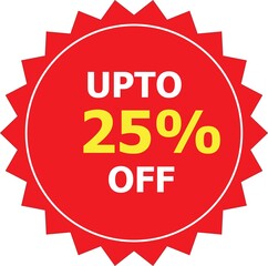 sale badge sticker 25% off