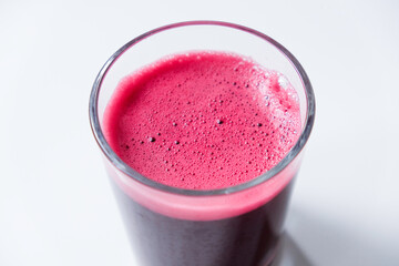 Healthy beetroot juice served in a glass