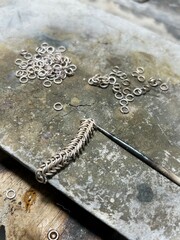 silver cross on the wall