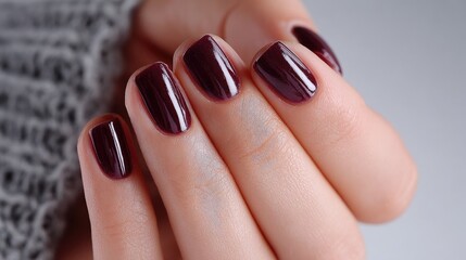 Finger nail polish isolated background, Nail polish, detailed close-up of both hands, gracefully placed on a smooth, elegant wooden table. Each fingernails is adorned with a rich 