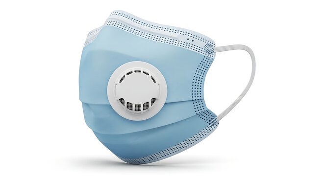 Medical face mask isolated on white background protection