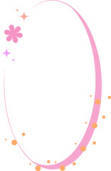 Oval Frame with Flowers