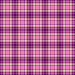 Vibrant seamless tartan pattern with pink  purple hues. Perfect for textile design, backgrounds, or digital artwork needing a classic, cozy feel.