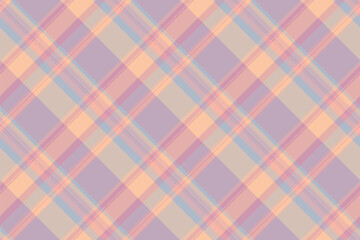 Neutral fabric textile tartan, advertisement background texture check. National plaid seamless pattern vector in light and pastel colors.