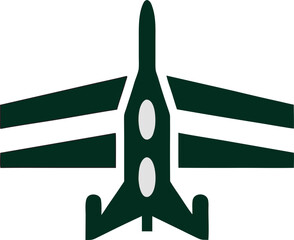 Simple aeroplane jet line icon, ideal for flight schedules, transport apps, and web user interfaces.