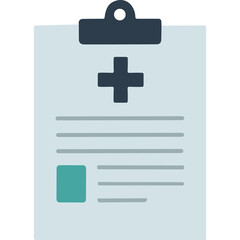 Fototapeta premium Medical Document With A Cross Symbol And Text On A Transparent Background
