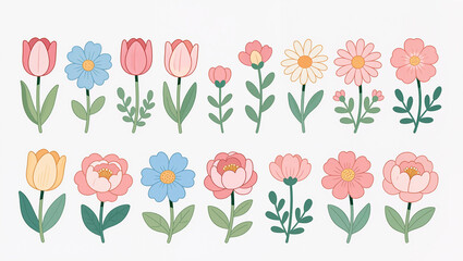 vector illustration of tulips
