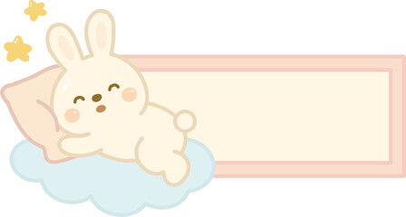 Cute Rabbit Name Label
