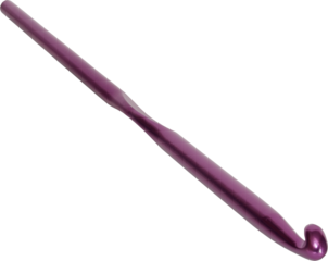 Metal crochet hook isolated on white background