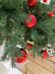 weihnachten, baum, dekoration, ball, feier, ast, -tannen, winter, green, ornament, neu, christbaum,...