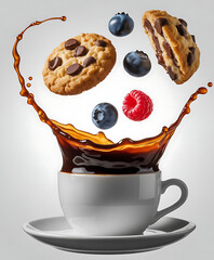 Coffee Burst with Treats and Berries
