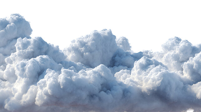 Jagged peaks of white icebergs with blue shadows isolated on transparent background - Powered by Adobe