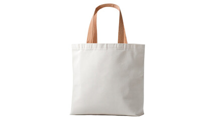 Blank brown and white paper shopping bags with handles are isolated on white for retail or gift packaging