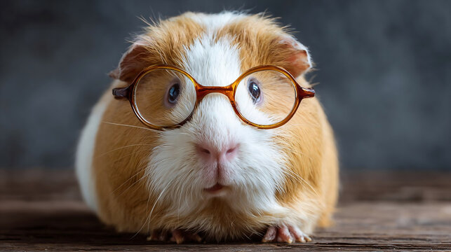 Concept of how to care for your senior guinea pig. The guinea pig or domestic guinea pig, Cavia porcellus. The guinea pig or domestic guinea pig