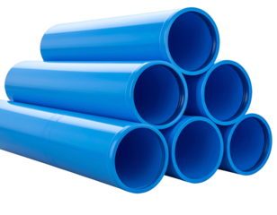 Corrosion-Resistant Blue PVC Water Pipe PNG
