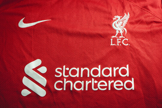 Close up from a Liverpool home jersey 2023/2024.
