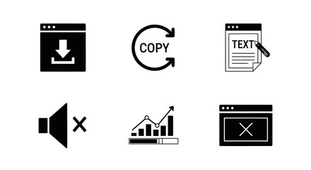 Fototapeta premium Download icon from simple user interface with three dots at top, download graphic