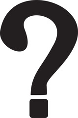 question mark on black