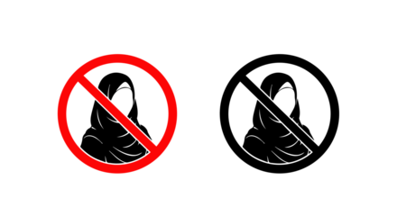 Hijab Prohibited Symbol – Controversial Sign of Cultural and Religious Restriction